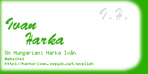 ivan harka business card